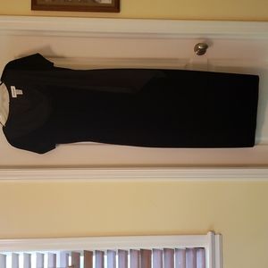 Black velour evening dress